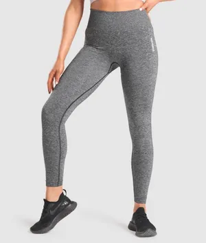 Gymshark Gymshark Adapt Marl Seamless Leggings Grey thumbnail 4