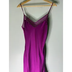 Victoria's‎ secret vintage 2001 silk slip dress magenta Fushia size small thumbnail 2