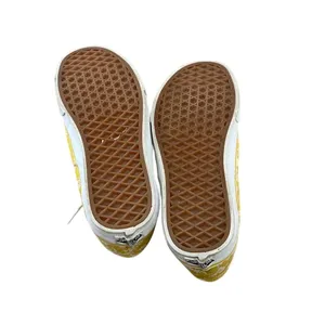Vans Women's Size 7 Yellow Floral Print Lace-Up Sneakers thumbnail 6