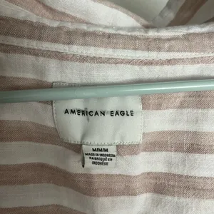 American Eagle Outfitters Pink and White Striped Shirt thumbnail 2