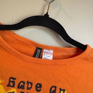 Boho Hippie Orange Cropped Graphic Tee thumbnail 2