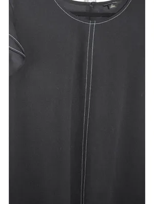 Worthington Black Contrast Stitch Top Size XL Ruffle Sleeve thumbnail 5