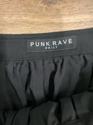 Black Lace-Up Tulle Mini Skirt with Utility Flap Details thumbnail 2