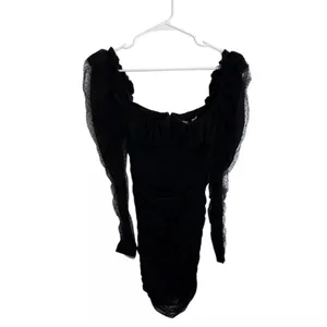 House of CB Elegant Black Long Sleeve Mini Dress thumbnail 5