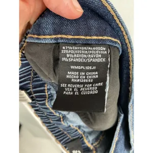 Madden NYC Womens Wide Leg Jeans Crossover Waist Dark Indigo Wash Size L 12-14 thumbnail 6