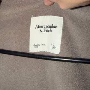 Abercrombie & Fitch Fuzzy Fleece Jacket‎ Full Zip Mock Neck Gray Women's L thumbnail 5