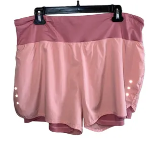Women's‎ Pink Layered Athletic Running Shorts XL thumbnail 1
