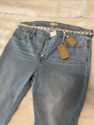 NWT Madewell size 36 High Rise Skinny Crop with Button-Fly thumbnail 5