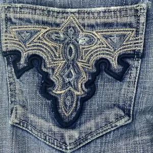Antik Denim Vintage Blue Western Bootcut Flare Jeans Medium-Dark Wash Womens 27 thumbnail 9