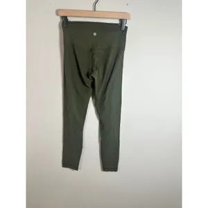 Lululemon Align Pant II 25" Leggings Dark Olive Green High Rise Nulu Size 6 thumbnail 5