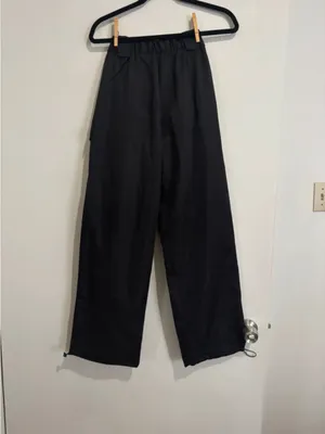 Nasty Gal Black Cargo Pants with Utility Hardware thumbnail 2