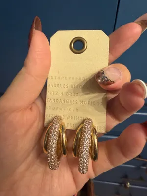 anthropologie Jewelry Domenico Sparkle Crystal Earrings Nwt thumbnail 5