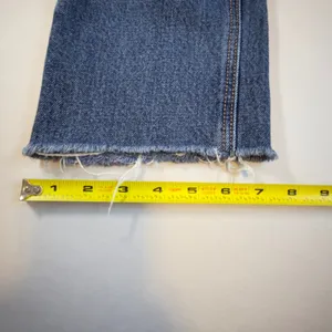 Old Navy High Rise Slouchy Straight Distressed Crop Jeans Blue Button Fly Size 4 thumbnail 12