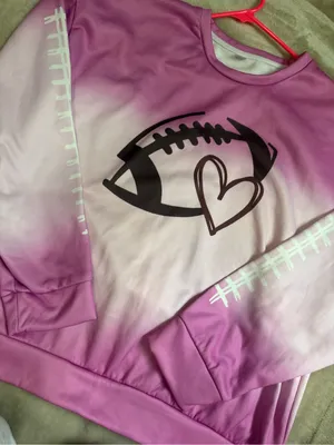 Women’s Pink Football Crewneck thumbnail 2