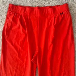 Nike Dri-fit Pants High Waist Loose Wide Leg Ripstop Red Orange Travel Women XL thumbnail 4