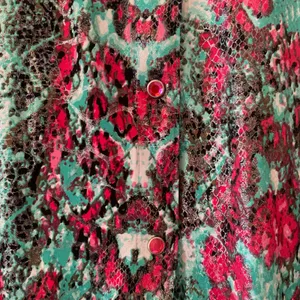 NWT Wrangler Pink Blue Deadstock Shimmer Snakeskin Button Down Women size Large thumbnail 6