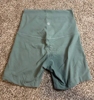 Green Lululemon Biker Shorts 4 6” thumbnail 2
