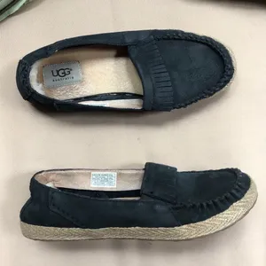 Ugg Australia‎ Marrah Black Leather Moccasins 7.5 thumbnail 2