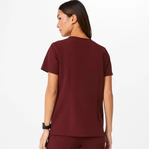 FIGS Burgundy Casma Three-Pocket Top & Kade Cargo Scrub Pants Set Size XL/XXL‎ thumbnail 4