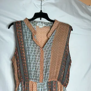 Molly Bracken Patchwork Maxi Dress Size L maxi multicolor sleeveless thumbnail 2