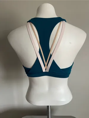 FABLETICS Teal Racerback Sports Bra Sz S thumbnail 5