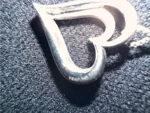 Vintage Designer JWBR Diamond Heart 10K Gold Sterling Silver Chain Necklace thumbnail 4