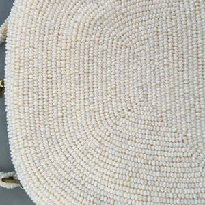Vintage 50s 60s Beaded Handbag Styled By Simon Cream White thumbnail 4