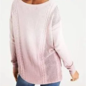 American Eagle Outfitters Ombré Light Pink Cable Knit Sweater thumbnail 4