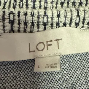 Ann Taylor LOFT Gray Sleeveless Knit Cami Camisole Bubble Hem Crop Tank Top Sz L thumbnail 3