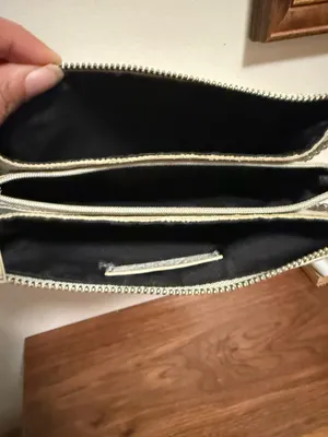 Zara Silver Beaded Clutch thumbnail 5