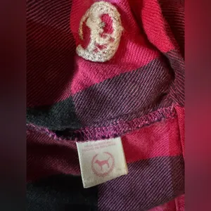 Victoria’s Secret PINK 100% Cotton Y2K Red/Black Plaid Shirt S Large F2 thumbnail 12