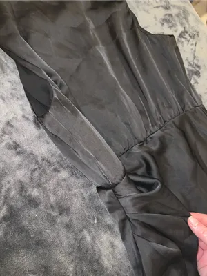 Hello Molly Distant Love Satin Maxi Dress in Black Size 6 New with tag thumbnail 8