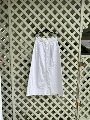 Free People Come As You Are Denim Maxi Skirt thumbnail 4