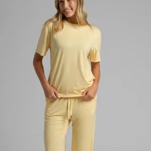 NWT COMFRT CLOUD lounge tee Canary yellow Size XS thumbnail 3