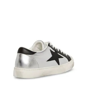 NEW Steve Madden Rezume Silver/Black Lace Up Rounded Toe Fashion Leather thumbnail 7