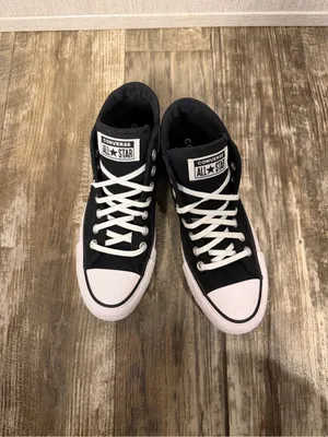 NWOB Converse Black & White High-Top Sneakers Size 7.5 thumbnail 7