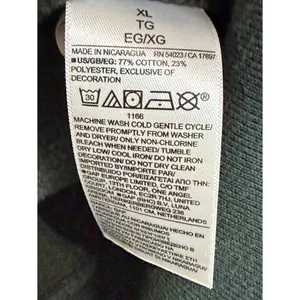 GAP Dark Green Zip-Up Hoodie Multicolor Spelled‎ Out Logo, XL thumbnail 8
