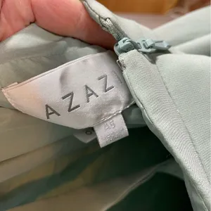 Azazie Clarice A-Line Halter Chiffon Dress in‎ Agave green size 6 bridesmaid thumbnail 6