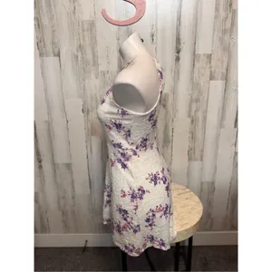 Candie’s White Floral Lace Halter Dress XS thumbnail 5