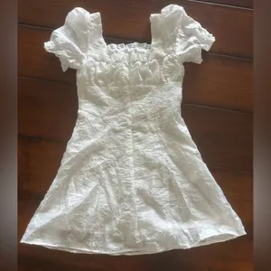 NWT Cider White Puff Sleeve Dress thumbnail 2