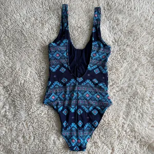 Aerie Navy Blue Patterned One-Piece Swimsuit - Size S thumbnail 2