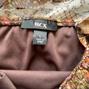 NWT! BCX Brown Patterned Dress Size thumbnail 6