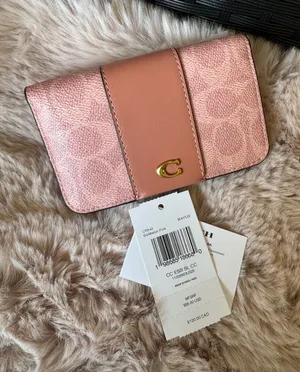 COACH CR542 Essential Slim Card Case Signature Canvas Melon Pink Wallet NWT thumbnail 1