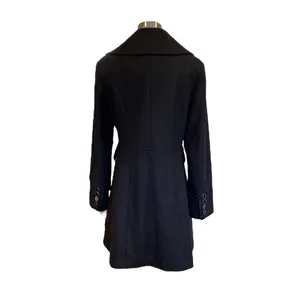 Betsey Johnson Wool Longline Coat In Dark Grey Size 8 thumbnail 9