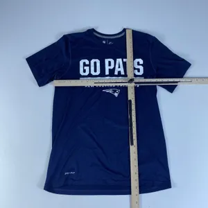 New England Patriots Shirt Adult Small Blue Football Team Apparel Nike NFL Mens thumbnail 6