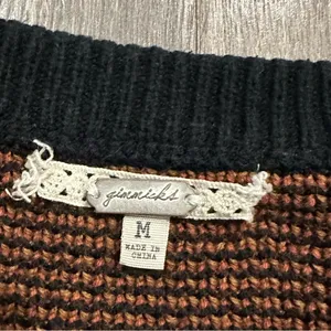 Gimmicks By Bke Buckle Women's Sweater Size M Fair Isle Cropped Oversized Boho thumbnail 3