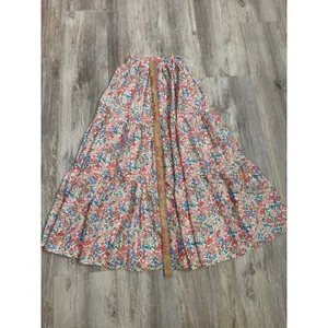 Hello Molly Floral Tiered Maxi Skirt Elastic Waist Pockets Size XS US 2‎ thumbnail 5