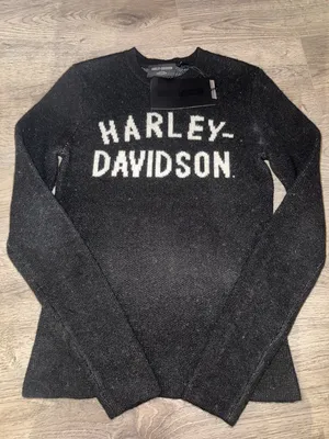 Harley Davidson Super soft Knit Sweater Black NWT XS 2022 thumbnail 3