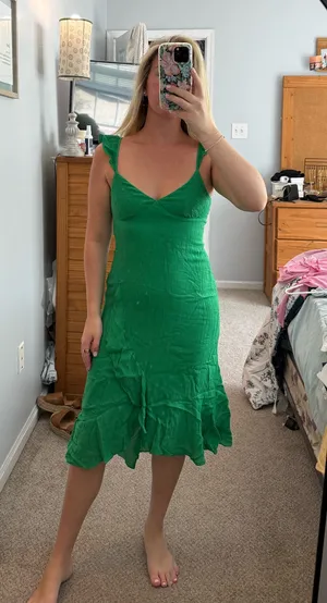 Lush Midi Green Summer Dress thumbnail 1