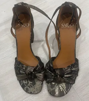 Franco Sarto Designer Bow Top Sling Back Heel Sandals Women Size 9 thumbnail 2